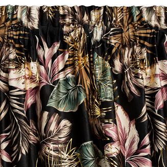 Zasłona gotowa na taśmie MAROKO 140x270 Eurofirany czarny