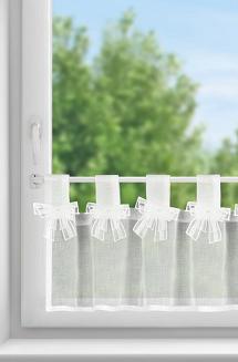 Firana gotowa na szelkach ALEXANDRA 130x50 Eurofirany biały