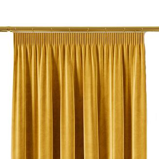 Zasłona gotowa na taśmie VELVI 140x240 szafranowa