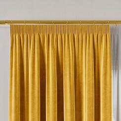 Zasłona gotowa na taśmie VELVI 140x240 szafranowa