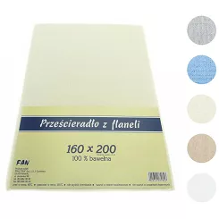 Prześcieradło flanelowe 160x200 FAN kremowe