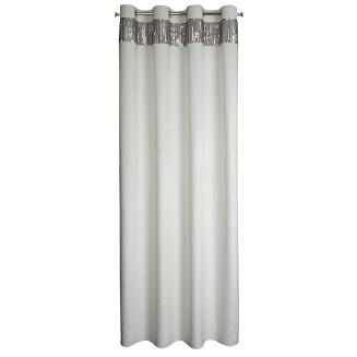 Zasłona gotowa na przelotkach JASPER 140x250 Eurofirany biały/srebrny