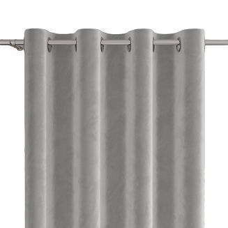 Zasłona gotowa na przelotkach VELVI 140x260 pastelowa szara