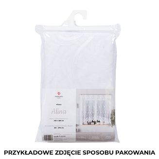 Firanka żakardowa gotowa na żabki SONIA 350x180 biała