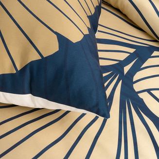 Pościel z makosatyny POS 200x220 Eurofirany granatowy/złocisty