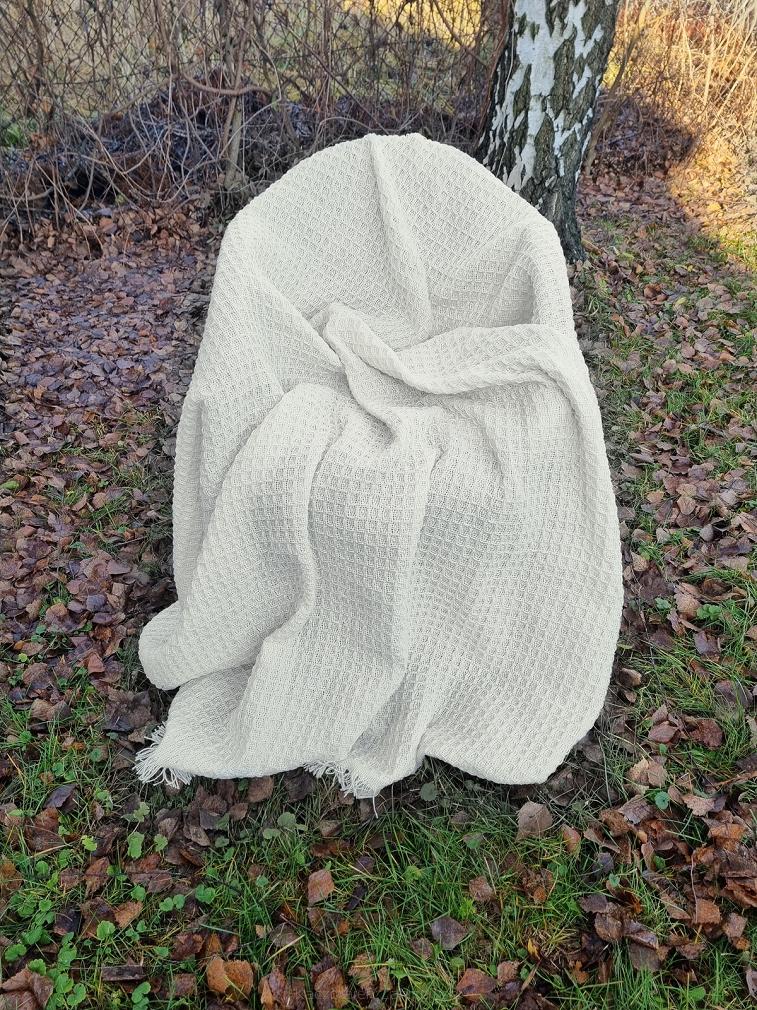 Komplet dekoracyjny narzuta 170x205 + 2x 60x170 gofra ekri