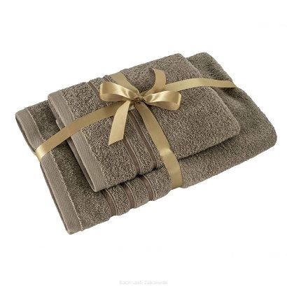 Komplet ręczników 2 cz. LOCA 50x90 Eurofirany brązowy
