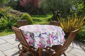 Obrus dekoracyjny GARDEN 150x150 Eurofirany różowy