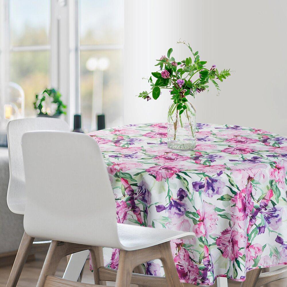 Obrus dekoracyjny GARDEN 150x150 Eurofirany różowy