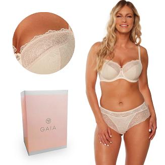 Biustonosz z koronką Semi-Soft Hannah 1207 półusztywniany beżowy