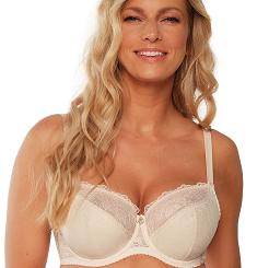 Biustonosz z koronką Semi-Soft Hannah 1207 półusztywniany beżowy
