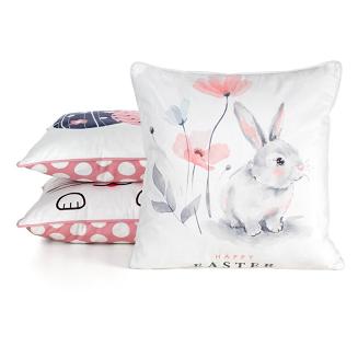 Poszewka dekoracyjna WIOSNA 45x45 Eurofirany pudrowy