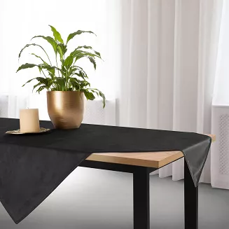 Obrus dekoracyjny SOFT 85x85 welurowy czarny