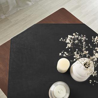 Obrus dekoracyjny SOFT 85x85 welurowy czarny