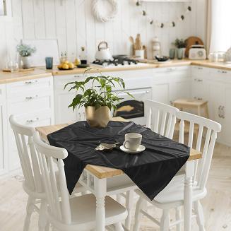 Obrus dekoracyjny SOFT 85x85 welurowy czarny