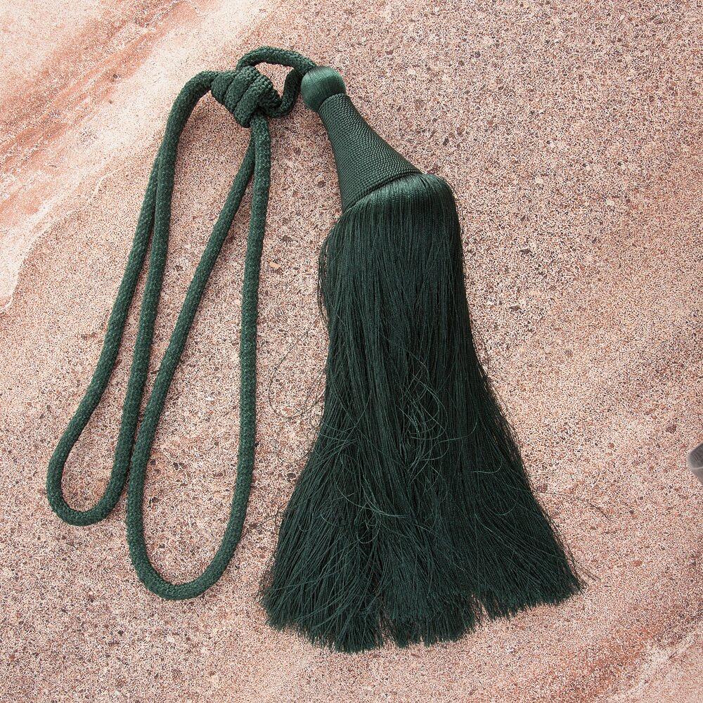 Sznur dekoracyjny do zasłon KAJA ciemnozielony