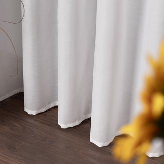 Zasłona gotowa na przelotkach BASIC 145x300 półprzezroczysta biała