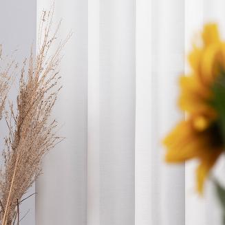 Zasłona gotowa na przelotkach BASIC 145x300 półprzezroczysta biała