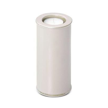 Świecznik dekoracyjny SIMONA3 7x15 Eurofirany perłowy w kształcie walca