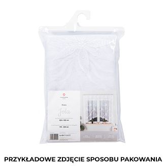 Firanka żakardowa gotowa na żabki JOANNA 330x160 biała