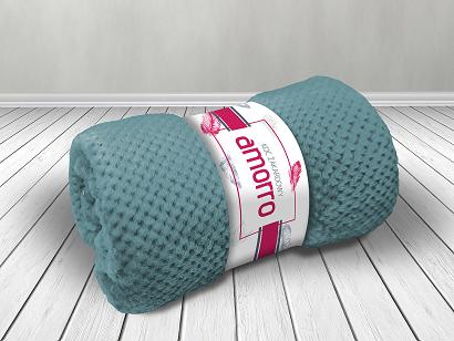 Koc żakardowy Amorro 150x200 Darymex jasno turkusowy