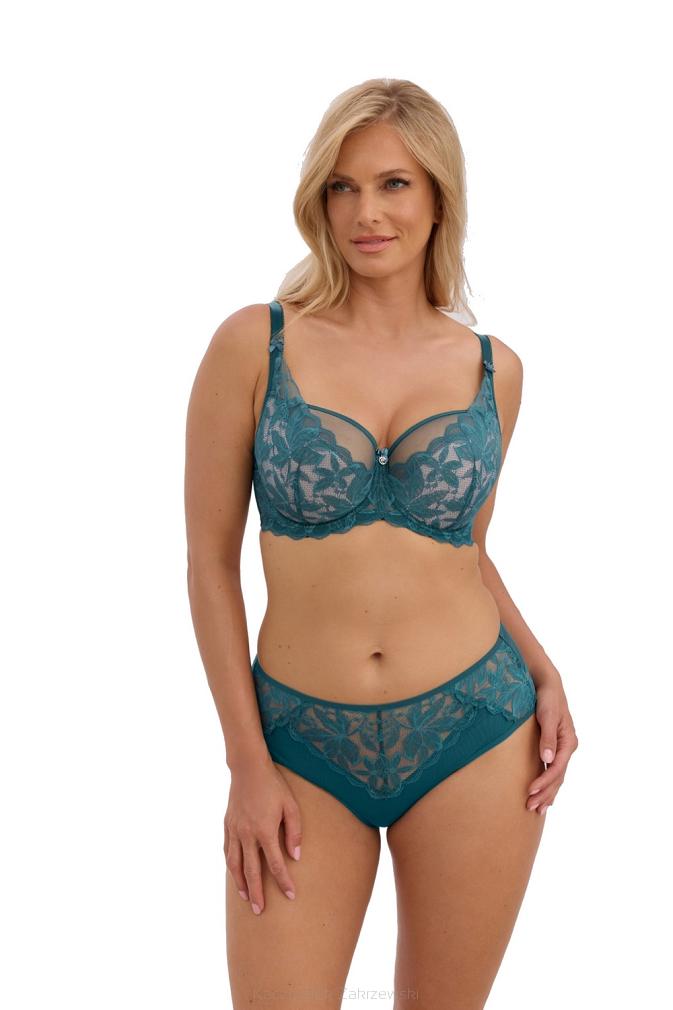 Biustonosz z koronką Semi-Soft Melanie 1354 półusztywniany zielony