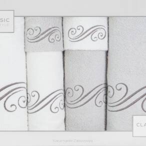 Komplet ręczników 6 cz. AQUA Eurofirany biały, srebrny