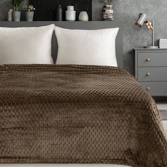 Koc narzuta CINDY6 150x200 Design91 ciemnobrązowy