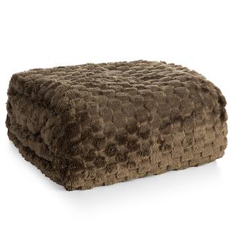 Koc narzuta CINDY6 150x200 Design91 ciemnobrązowy