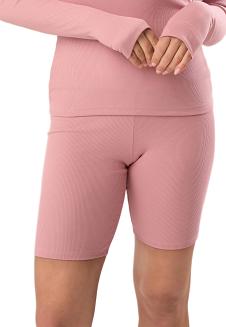 Spodenki damskie biker shorts kolarki z wysokim stanem kod 3006 antyczny róż