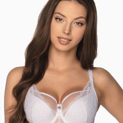 Biustonosz GAIA Semi-Soft Veronika 931 półusztywniany biały