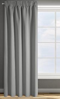 Zasłona gotowa na taśmie PARISA 135x270 Eurofirany srebrny