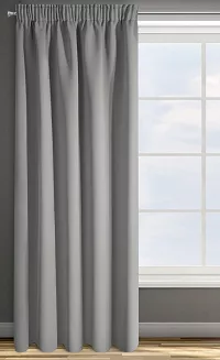 Zasłona gotowa na taśmie PARISA 135x270 Eurofirany srebrny