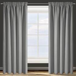 Zasłona gotowa na taśmie PARISA 135x270 Eurofirany srebrny