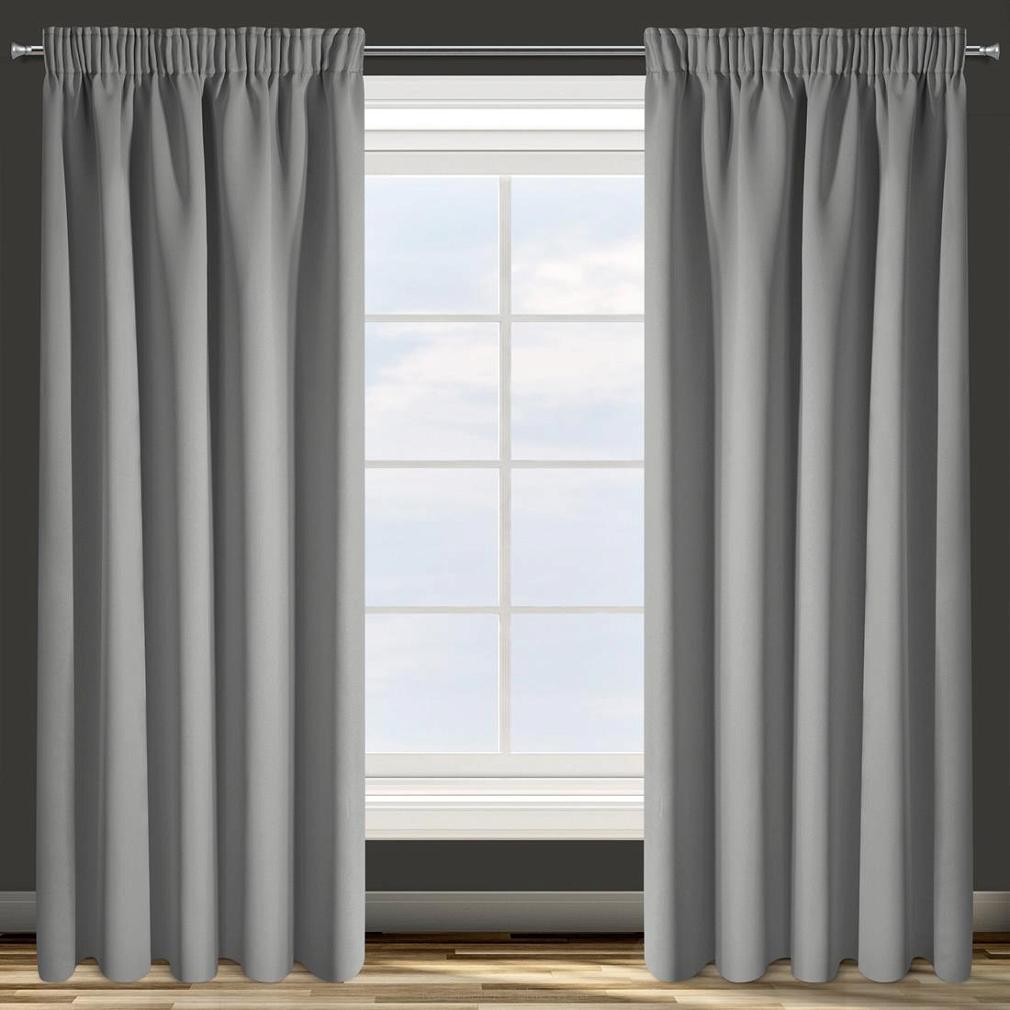 Zasłona gotowa na taśmie PARISA 135x270 Eurofirany srebrny