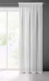 Firana gotowa na taśmie RAIN 140x270 Eurofirany biały