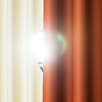 Zasłona gotowa typu blackout na przelotkach DONA 140x 250 ciemnopomarańczowa