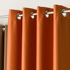 Zasłona gotowa typu blackout na przelotkach DONA 140x 250 ciemnopomarańczowa