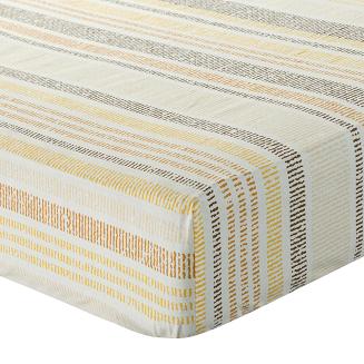 Prześcieradło satynowe z gumką PRINT 180x200 Eurofirany musztardowy