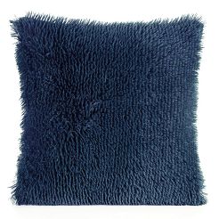 Poszewka dekoracyjna TIFANY 40x40 Design91 granatowy o strukturze futra