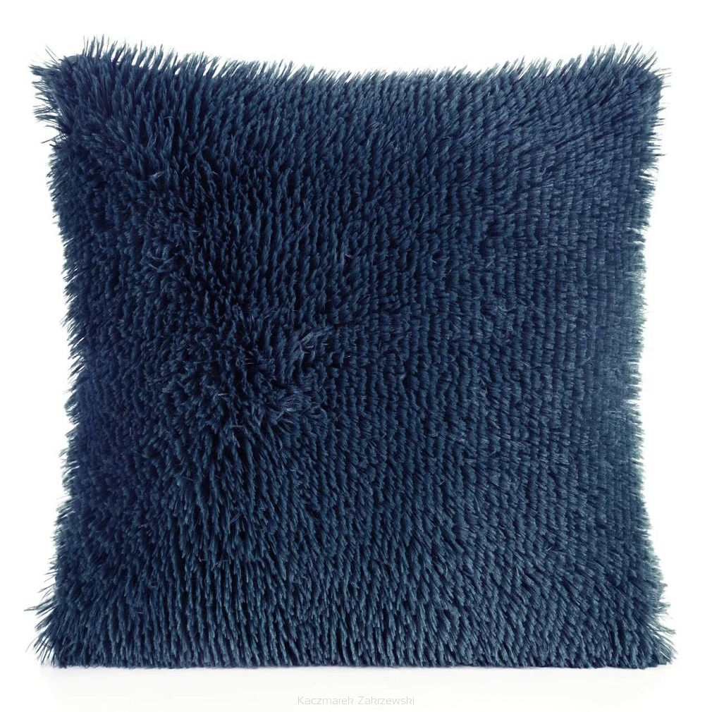 Poszewka dekoracyjna TIFANY 40x40 Design91 granatowy o strukturze futra