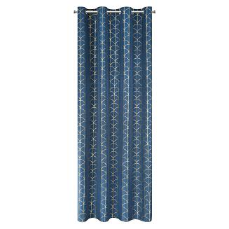 Zasłona gotowa na przelotkach CANDE 140x250 Eurofirany granatowy