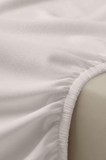 Prześcieradło flanelowe z gumką SIN 120x200 + 30 cm szare