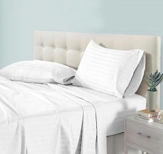 Prześcieradło z adamaszku mikrofaza 200x220 białe