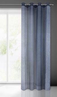 Firana gotowa na przelotkach REBECCA 140x250 Eurofirany granatowy