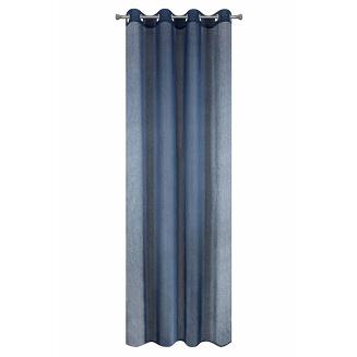 Firana gotowa na przelotkach REBECCA 140x250 Eurofirany granatowy