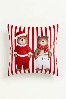 Welurowa Poszewka Świąteczna PYJAMA BEARS