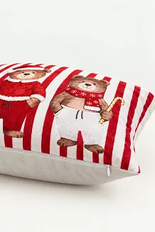 Welurowa Poszewka Świąteczna PYJAMA BEARS