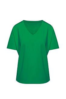 Bluzka damska oversize z krótkim rękawem PATTY kolor: zielony