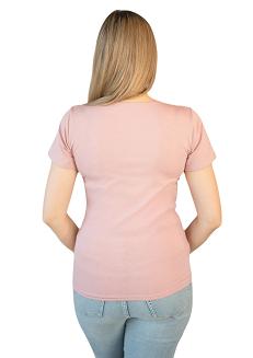 Koszulka damska z krótkim rękawem CARLA różowa